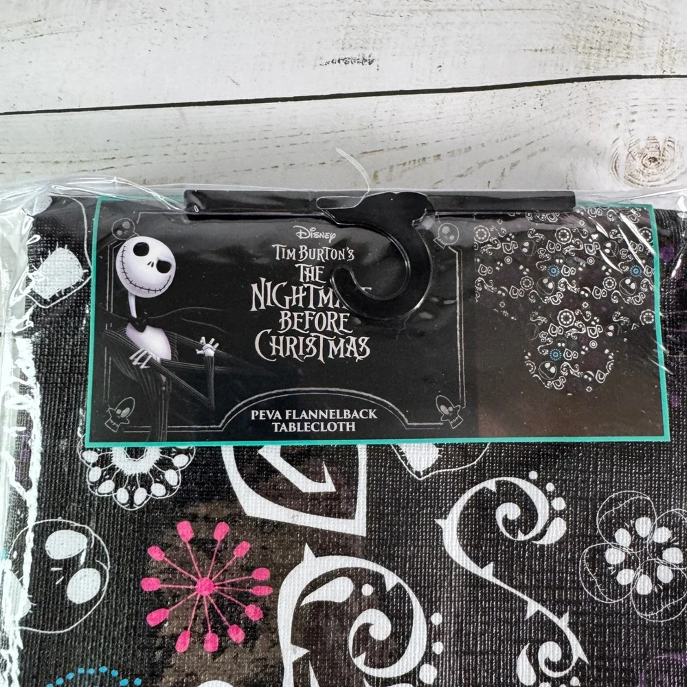 Nightmare‎ Before Christmas Jack Skellington Flannelback Tablecloth 52x70